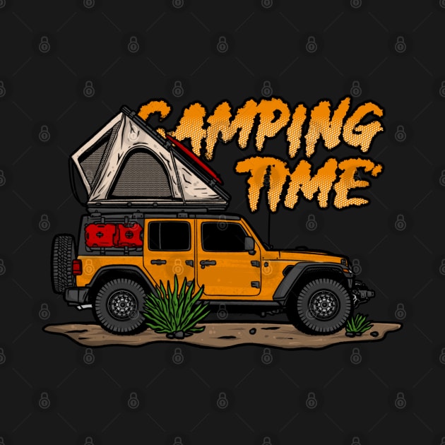 Jeep Design Camping Time - Orange by 4x4 Sketch
