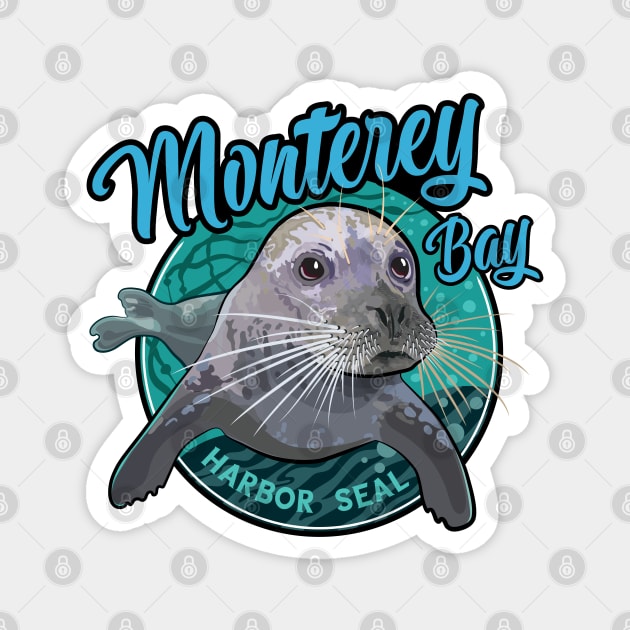 Pacific Harbor Seal at Monterey Bay California USA Magnet by SuburbanCowboy