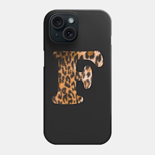 Letter F leopard print Phone Case