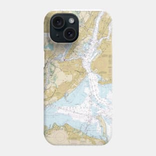 New York Harbor - Marine Navigation Nautical Chart Phone Case