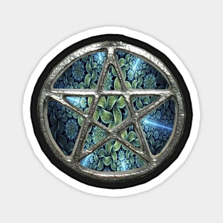 Fractal Water Pentagram Pentacle Wicca Magnet