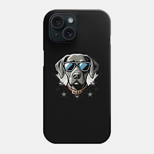 Funny Weimaraner with Sunglasses Phone Case