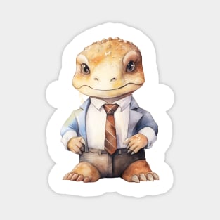 Komodo Dragon Wearing a Tie Magnet