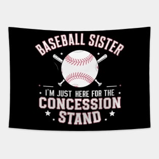 baseball sister, i'm just here for the concession stand Tapestry