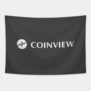 CoinView App User's Inner Circle Member - White Logo Tapestry