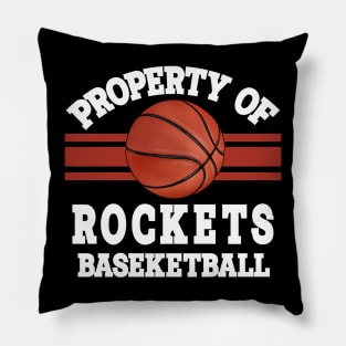 Proud Name Rockets Graphic Property Vintage Basketball Pillow