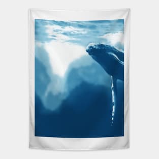 flying whale Tapestry