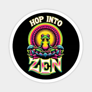 Hop Into Zen Frog Tee Magnet