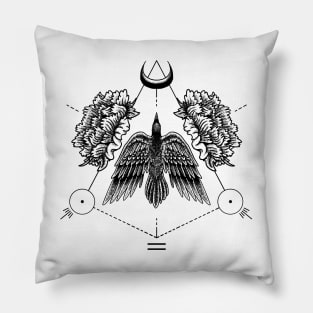 Raven Composition Pillow