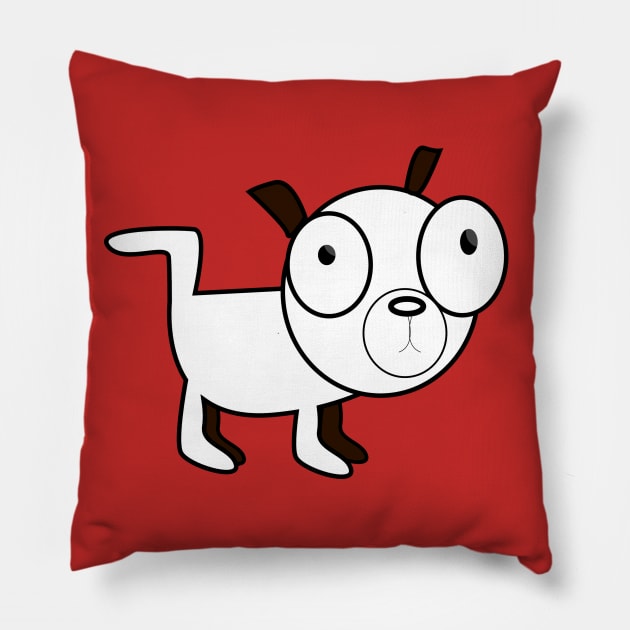 Buster, The Big Eyed Doggie Pillow by cameradog