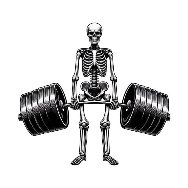 Deadlift Skeleton by GalaxyGraffiti