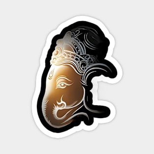 Stylized Artistic Gods, Representation Featuring an Elephant Head Magnet