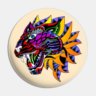 tiger mask in mandala pattern ecopop Pin