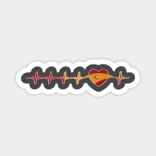 Spanish heartbeat flag Magnet