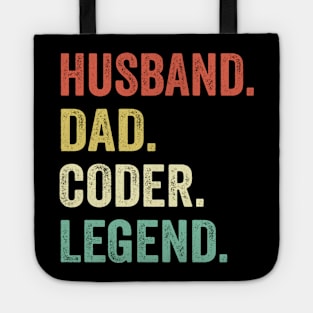 Husband Dad Coder Legend Tote