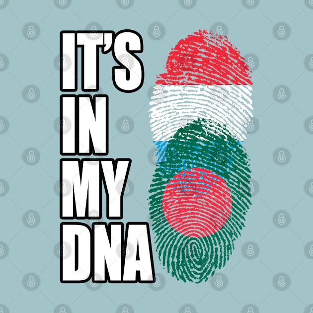 Luxembourgish And Bangladeshi Mix Heritage DNA Flag by Just Rep It!!