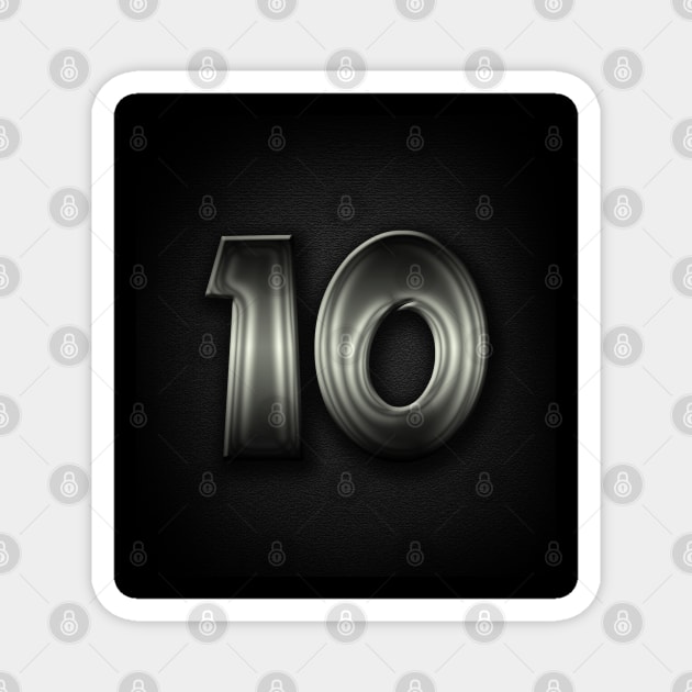 Number 10 Magnet by Spinkly