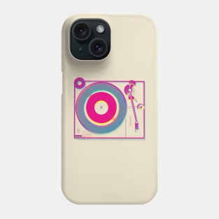 turntable offset cmyk graphic Phone Case