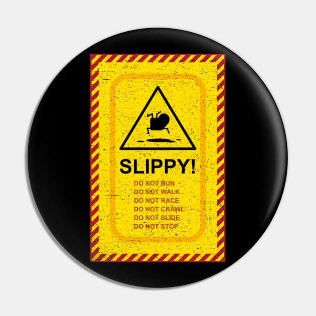 Slippy Sign (Distressed) Amazing World of Gumball Pin by Roufxis