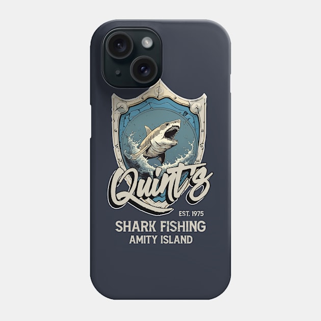 Quint's Shark Fishing 1975 Phone Case by NineBlack