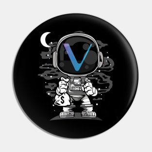 Astronaut Vechain Crypto VET Coin To The Moon Token Cryptocurrency Wallet Birthday Gift For Men Women Kids Pin