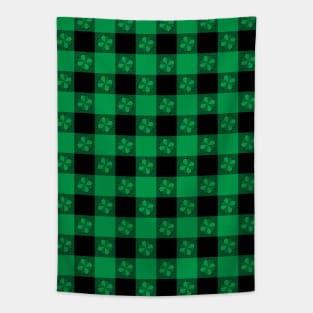 Shamrock plaid pattern Tapestry