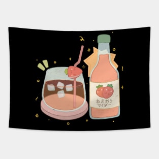 Japanese Strawberry Drink Tapestry