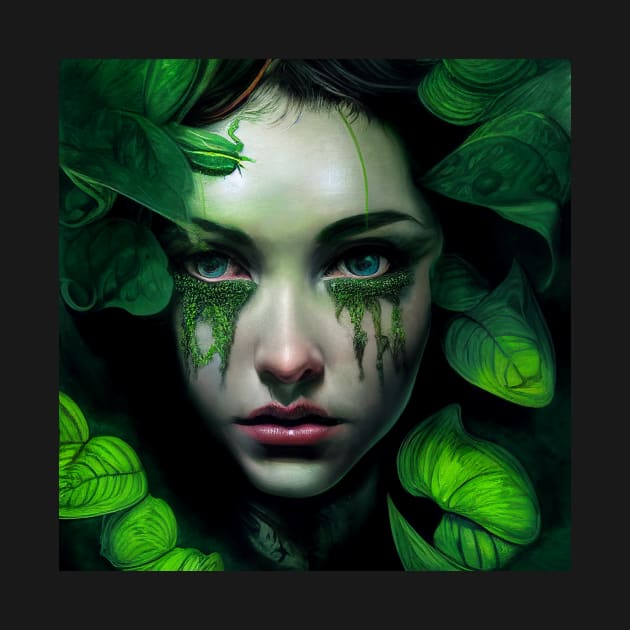 Delilah, The Nature Goddess | Green Tears by Kazaiart