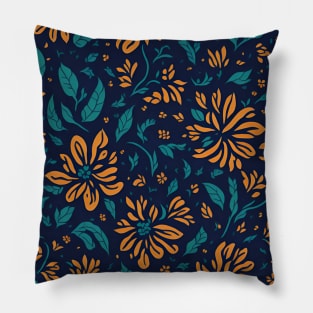 floral pattern design, colorful pattern design Pillow