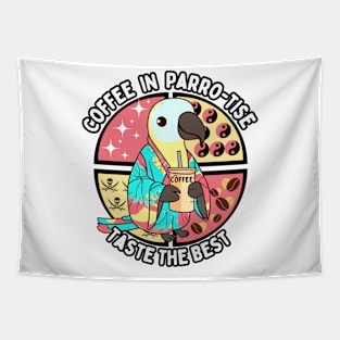 Caffeinated Japanese Parrot Tapestry