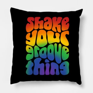 Shake Your Groove Thing Retro Word Art Pillow