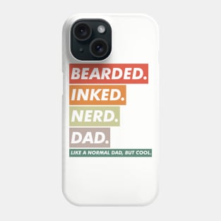 bearded inked nerd dad Phone Case