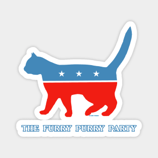 The Furry Purry Party aka the house cat party Magnet