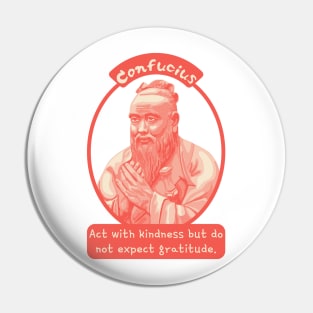 Confucius Portrait and Quote Pin