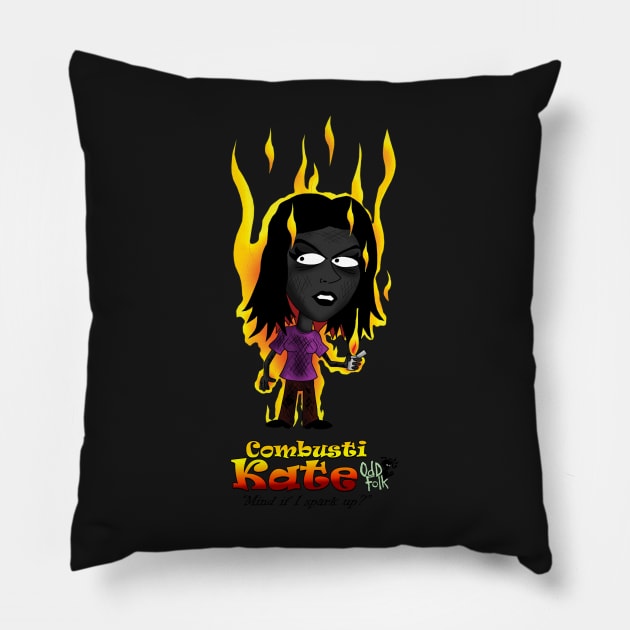 CombustiKate Pillow by TwistedKoala