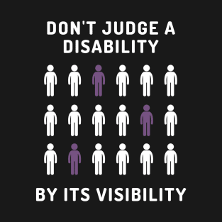 Disability Visibility White Text T-Shirt