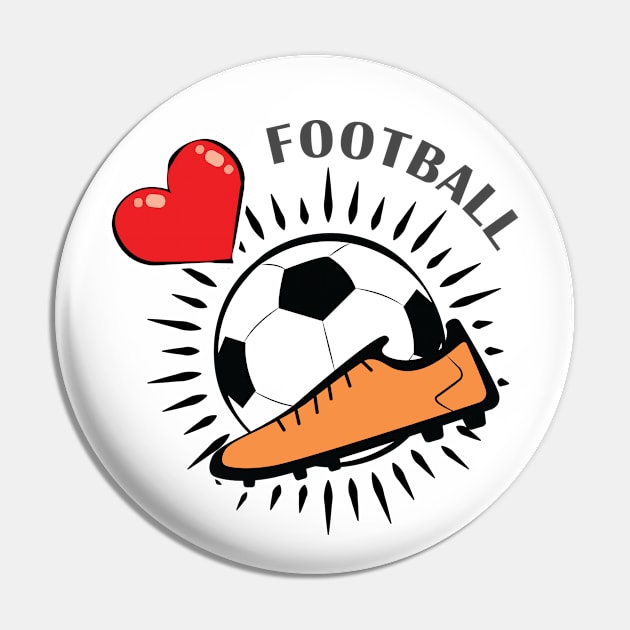 Love Football Pin by DesignWood-Sport