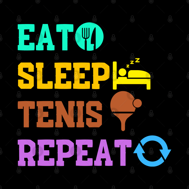 Table Tennis Eat sleep tennis repeat by NomiCrafts