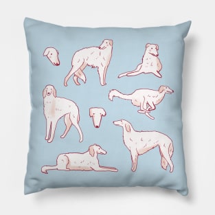 Funny borzoi pattern Pillow