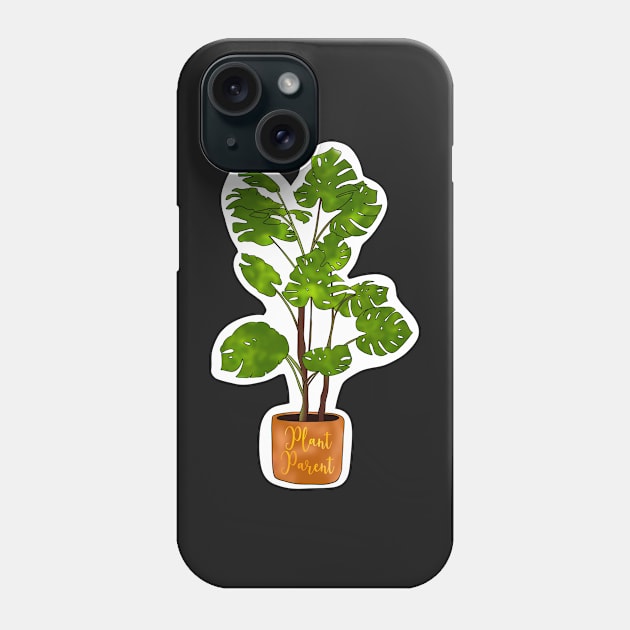 Monstera Plant Parent Phone Case by Rosiethekitty13