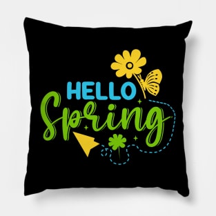 Hello Spring Flowers Spring Life Happy Spring Nature Lover Pillow
