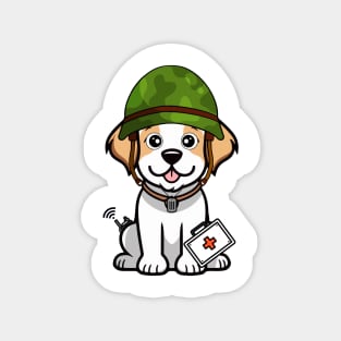 First aid military happy dog Magnet