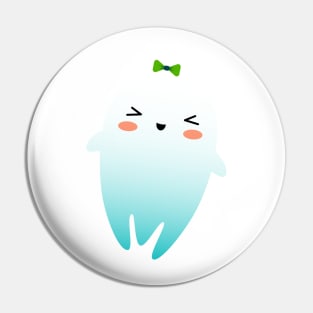 Kawaii Illustration cute Ghost for Kids Pin