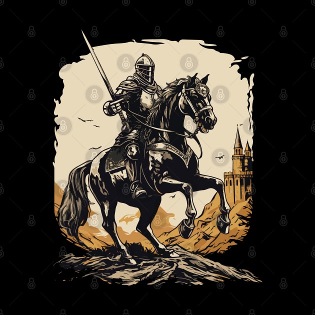 Medieval rider on horseback - Knight by Modern Medieval Design