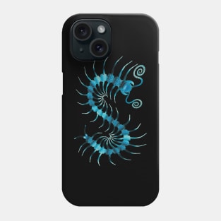 Dark & Light Blue Centipede Phone Case