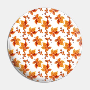 Autumn fallen Leaves Vivid Pattern Pin