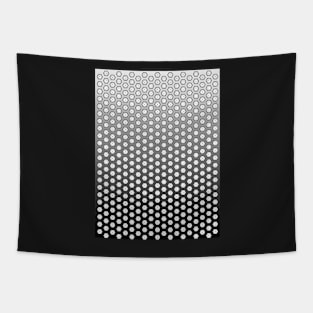 Hexagonal Turtle Pattern Black & White 002 Tapestry