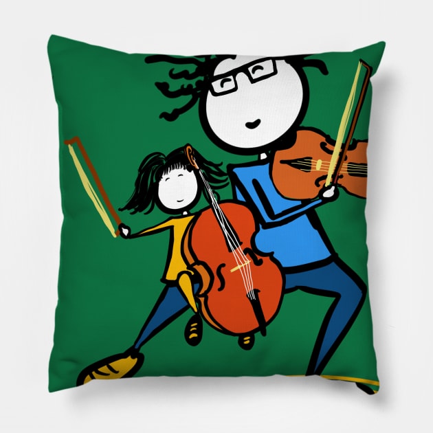 Father Day Musicians Pillow by Guastevi