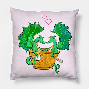 Dragons in love Pillow