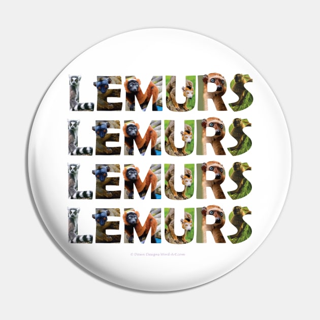 Lemurs Lemurs Lemurs Lemurs - wildlife oil painting word art Pin by DawnDesignsWordArt